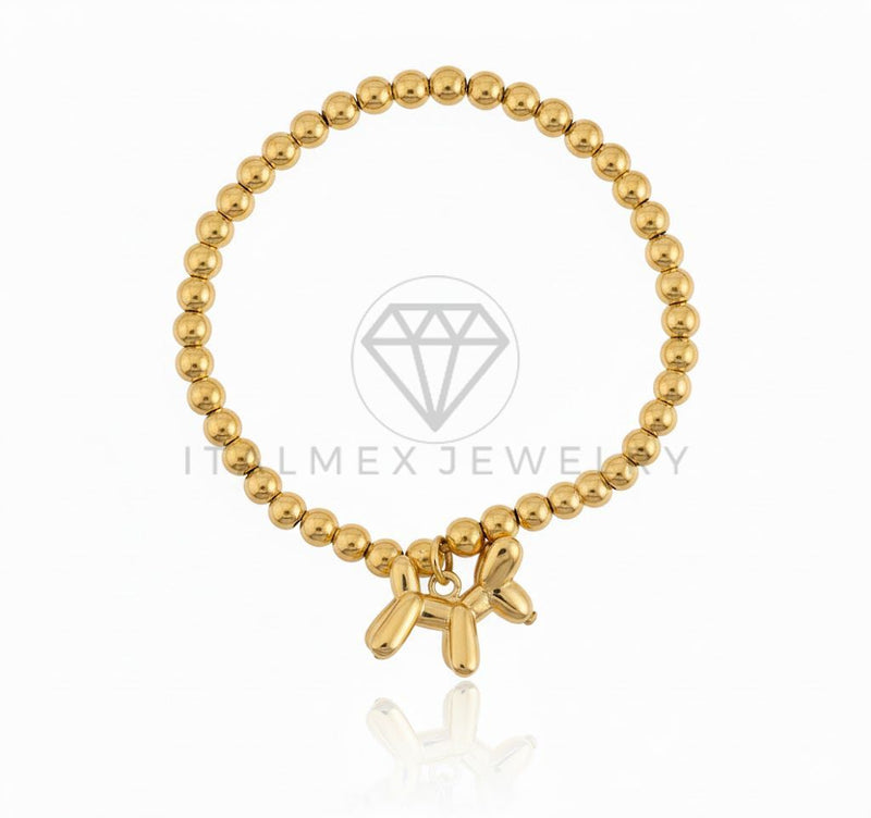 Pulsera de Lujo - 106882 - Pulsera Perrito de Globo- Oro Laminado 18K