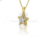Collar Elegante - 106890 - Collar Estrella CZ Clara - Oro Laminado 18K