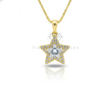 Collar Elegante - 106890 - Collar Estrella CZ Clara - Oro Laminado 18K