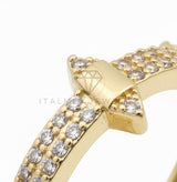 Anillo de Lujo - 106895 - Anillo Ajustable Diseño Europeo CZ Clara - Oro Laminado 18K