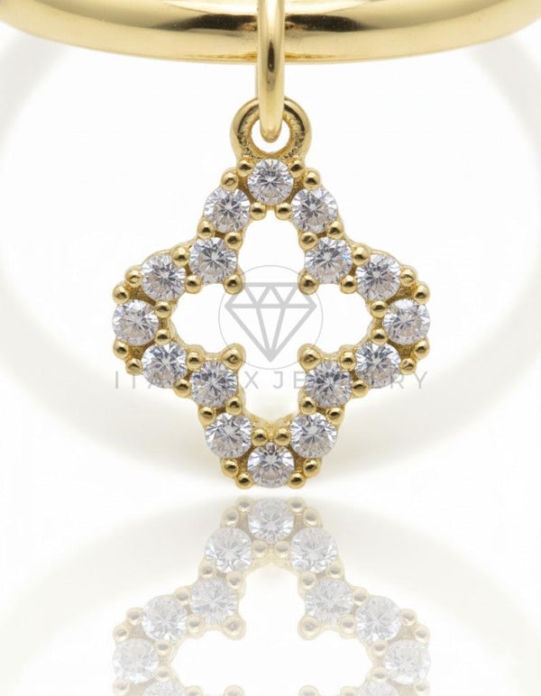Anillo de Lujo - 106898 - Anillo Ajustable Dije Diseño Europeo CZ Clara - Oro Laminado 18K