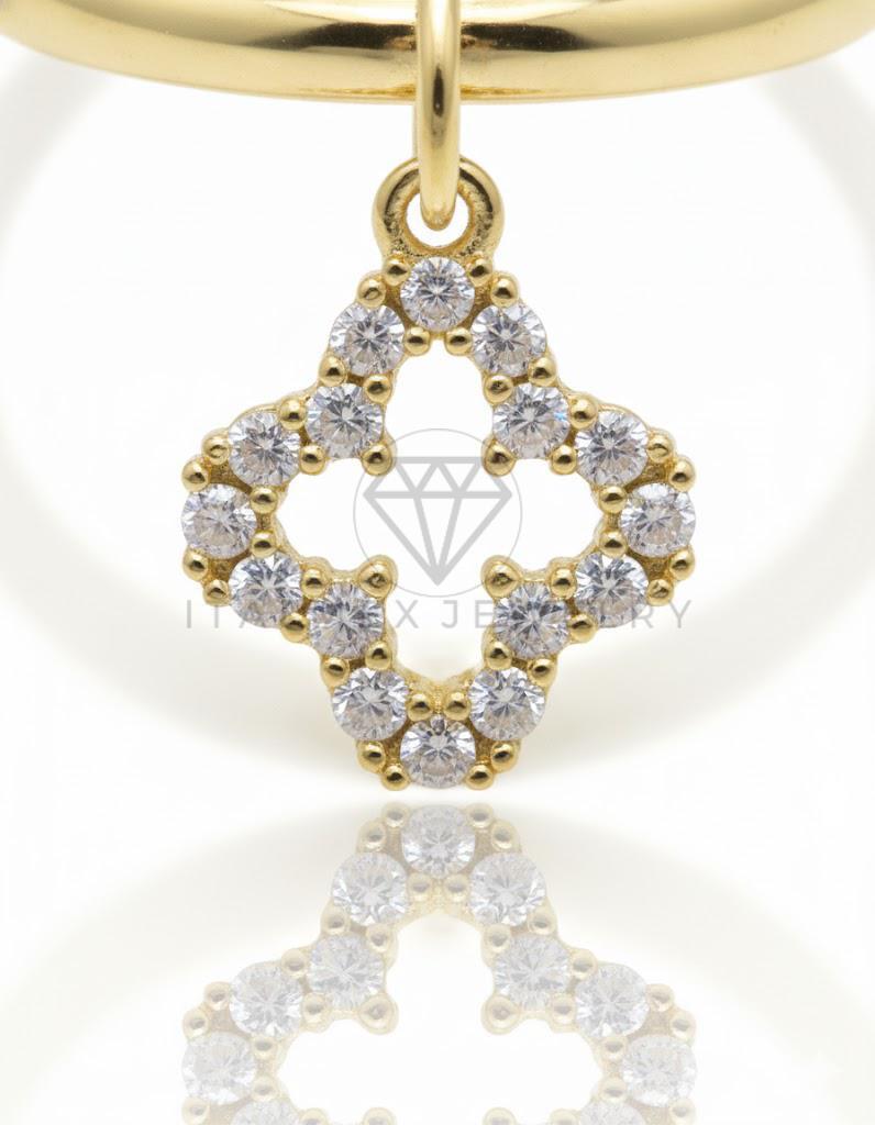 Anillo de Lujo - 106898 - Anillo Ajustable Dije Diseño Europeo CZ Clara - Oro Laminado 18K