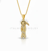 Collar Elegante - 106902 - Collar Santa Muerte CZ Clara - Oro Laminado 18K