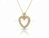 Collar Elegante - 106905 - Collar Corazon CZ Clara - Oro Laminado 18K