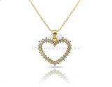 Collar Elegante - 106905 - Collar Corazon CZ Clara - Oro Laminado 18K