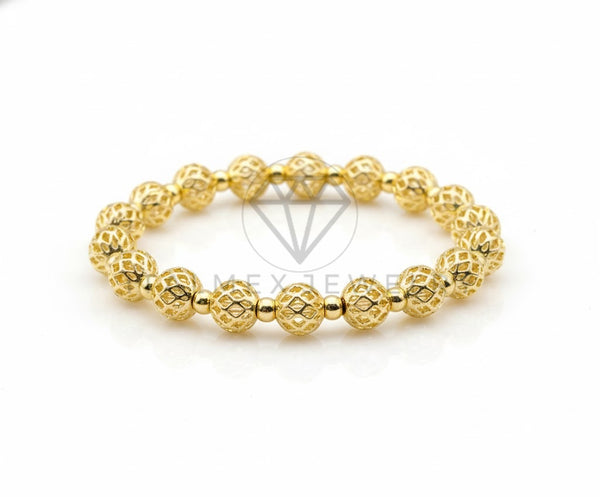 Pulsera de Lujo - 106918 - Pulsera Bolitas - Oro Laminado 18K
