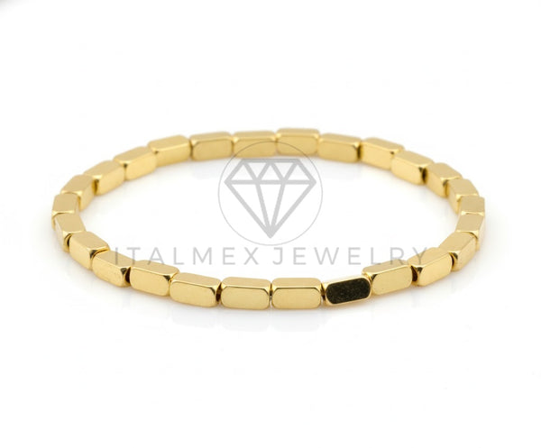 Pulsera de Lujo - 106926 - Pulsera Cubos Rectangulares - Oro Laminado 18K