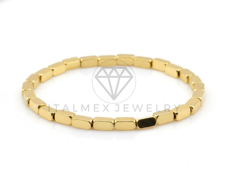 Pulsera de Lujo - 106926 - Pulsera Cubos Rectangulares - Oro Laminado 18K