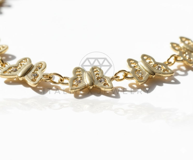 Collar Elegante - 106928 - Collar Mariposas - Oro Laminado 18K