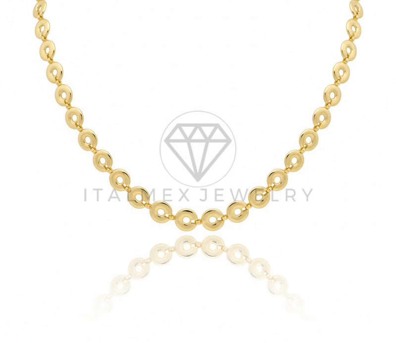 Collar Elegante - 106929 - Collar Circulos - Oro Laminado 18K