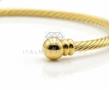 Pulsera de Lujo - 106935 - Pulsera Ajustable Trenzada Diseño Europeo - Oro Laminado 18K
