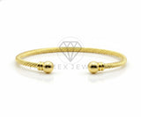 Pulsera de Lujo - 106935 - Pulsera Ajustable Trenzada Diseño Europeo - Oro Laminado 18K