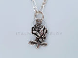 Dije Elegante - 104990 - Diseño Rosa Mini Plata .925