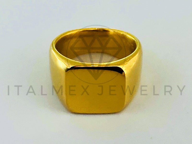 Anillo de Lujo - 105452 - Anillo Placa Lisa Oro Laminado 18K