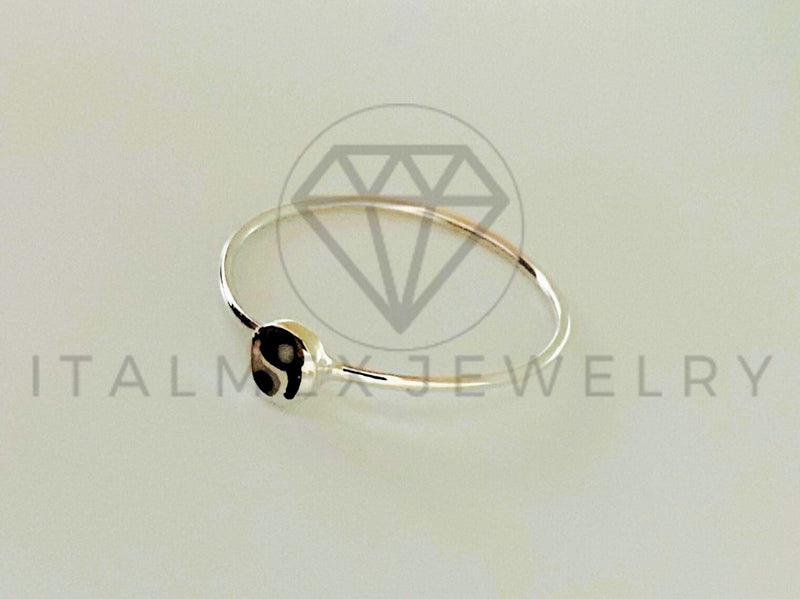 Anillo de Plata - 105416 - Anillo Solitario Ying Yang Plata .925