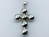Dije de Lujo - 106052 - Dije Cruz Bola Lisa 5cm - Plata .925