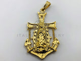 Dije de Lujo - 100457- Estilo de Ancla con Virgen de Guadalupe Dorado - Oro Laminado 18K