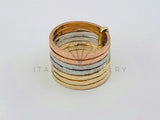 Anillo de Dama - 106096 - Anillo Semanario Rayado Florentino - Oro Laminado