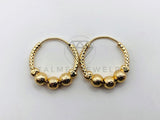 Arete de Lujo - 105992- Arracada Bolitas Arenadas 2cm - Oro Laminado 18K