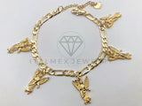Pulsera Elegante - 102863 - Diseño Arcángel Rafael - Oro Laminado 18K