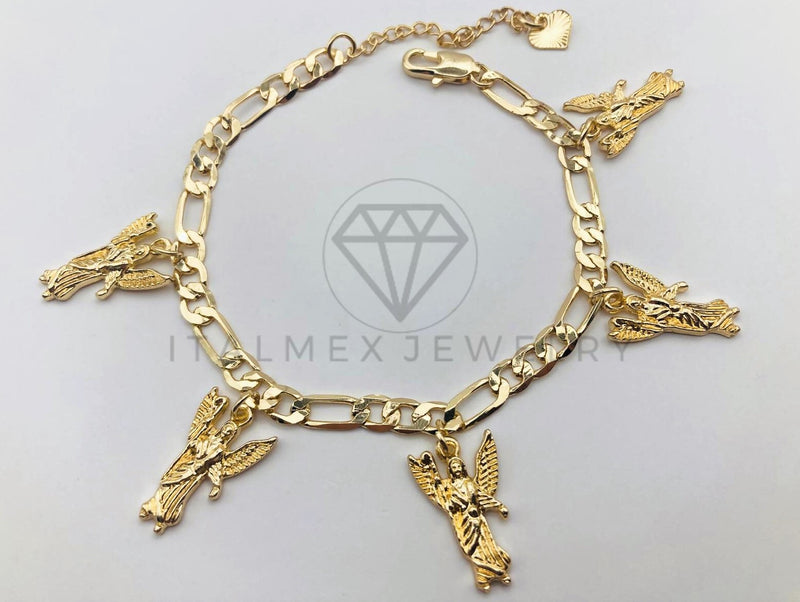 Pulsera Elegante - 102863 - Diseño Arcángel Rafael - Oro Laminado 18K