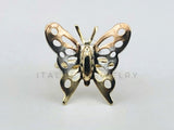 Anillo de Dama - 106092 - Anillo Mariposa Tres Oros - Oro Laminado