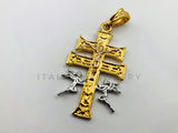 Dije Religioso - 100431 - Cruz de Caravaca Tamaño Mediana 3 Oros Oro Laminado 18K
