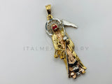 Dije de Lujo - 104184 - Santa Muerte Con Circonia Tamaño Grande - Oro Laminado 18K