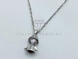 Collar de Lujo - 103623 - Estilo Niño con Abrigo - Plata .925