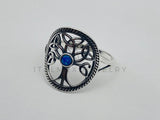 Anillo de Lujo - 106059 - Anillo Filigrana Arbol de la Vida Turquesa - Plata .925