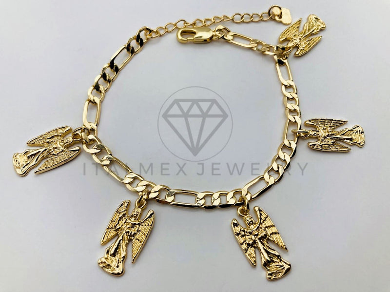 Pulsera Elegante - 102674 - Diseño Arcángel Uriel - Oro Laminado 18K