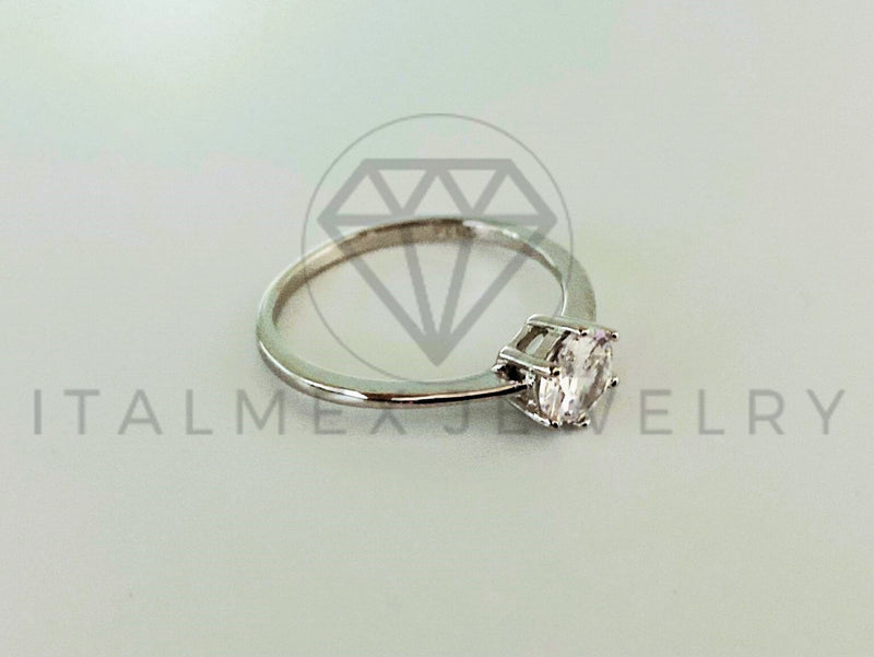 Anillo de Plata - 105425 - Anillo Matrimnio Solitario 6mm Plata .925