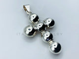 Dije de Lujo - 106052 - Dije Cruz Bola Lisa 5cm - Plata .925
