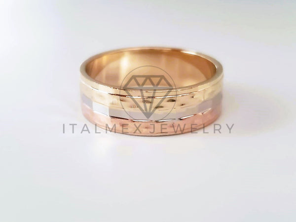 Anillo Dama de Lujo - 104694 - Diseño Matrimonio Facetada Oro Laminado 18K