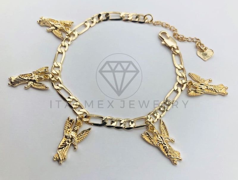 Pulsera Elegante - 102863 - Diseño Arcángel Rafael - Oro Laminado 18K