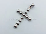 Dije de Lujo - 106051 - Dije Cruz Bolitas 4cm - Plata .925