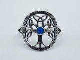Anillo de Lujo - 106059 - Anillo Filigrana Arbol de la Vida Turquesa - Plata .925