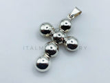 Dije de Lujo - 106052 - Dije Cruz Bola Lisa 5cm - Plata .925