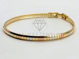 Pulsera de Lujo - 106194 - Pulsera Tejido Rolex Hexagonal 4mm - Oro Laminado 18K