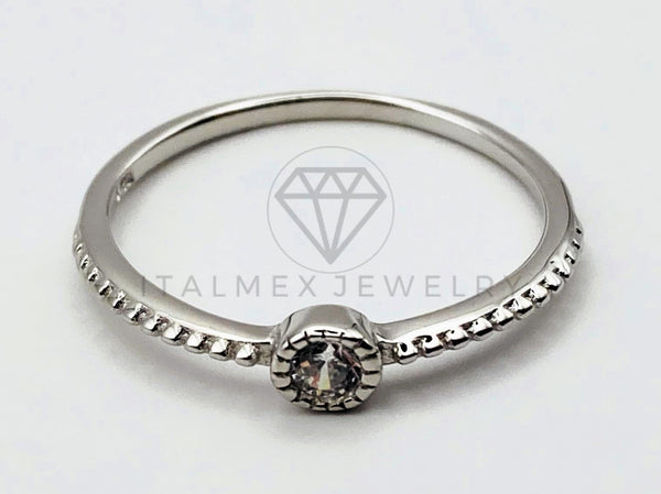 Anillo de Dama - 105484 - Anillo Solitario Circonia Diamante Plata .925