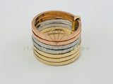 Anillo de Dama - 106096 - Anillo Semanario Rayado Florentino - Oro Laminado