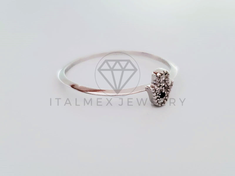 Anillo de Dama - 105133 - Mano Hamsa con Circonia Plata .925