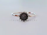 Anillo de Dama - 105049 - Anillo de Flor Girasol - Plata .925