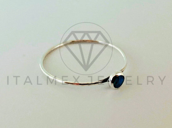 Anillo de Plata - 105421 - Anillo Boutique Opalo Azul Plata .925