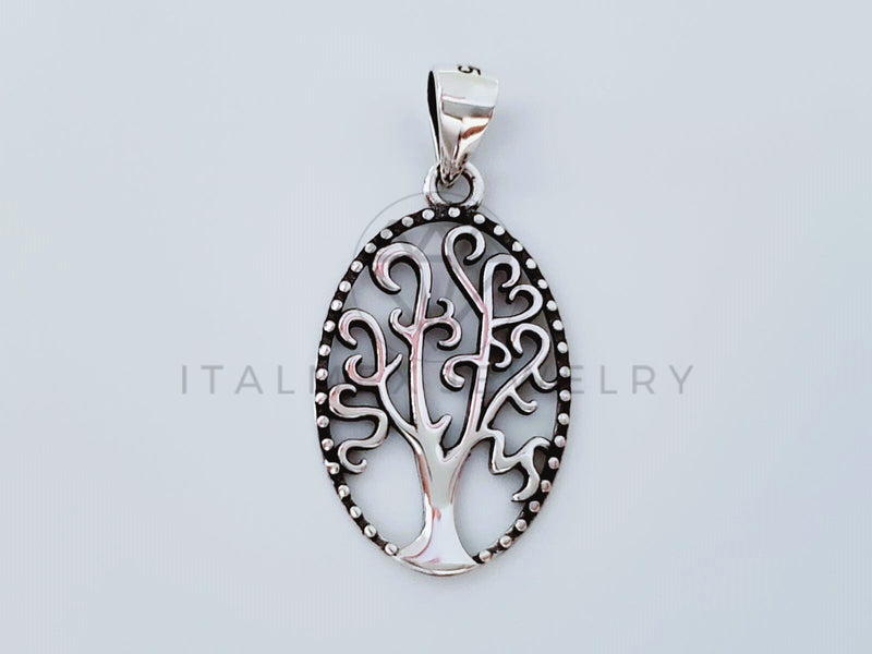 Dije Elegante - 104991 - Diseño Arbol de la Vida Plata .925