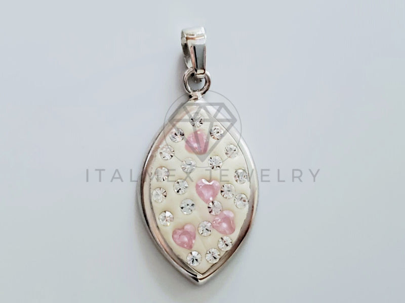 Dije No Religioso - 105175 - Dije Cucharita Pasta Circonia Rosa Plata .925