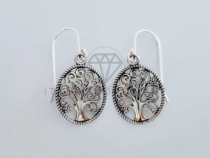 Arete de Lujo - 105202 - Arete Arbol de la Vida - Plata .925