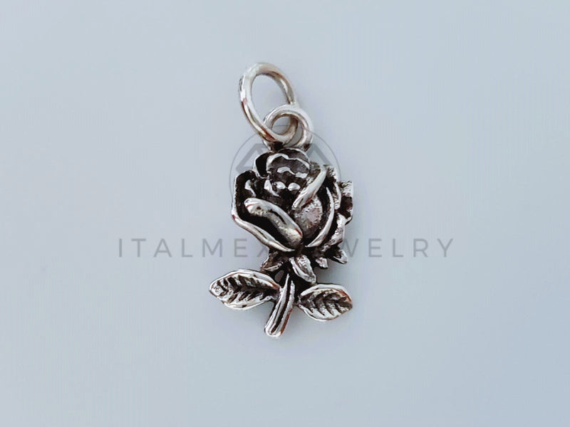 Dije Elegante - 104990 - Diseño Rosa Mini Plata .925