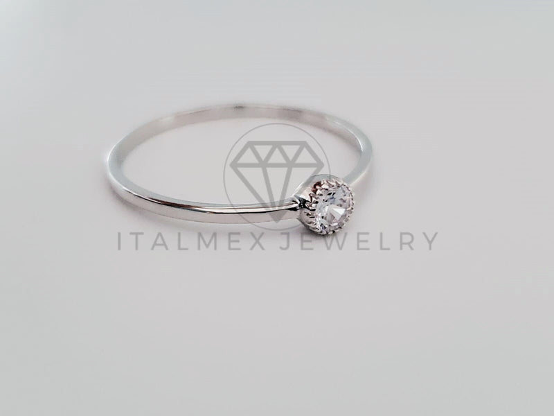 Anillo de Dama - 104721 - Anillo Solitario Circonia Plata .925