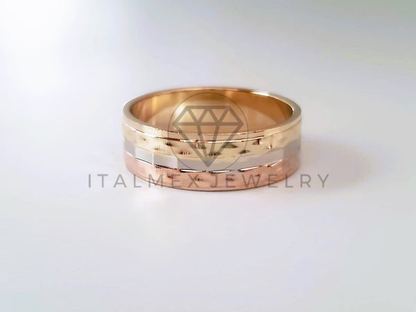 Anillo Dama de Lujo - 104694 - Diseño Matrimonio Facetada Oro Laminado 18K